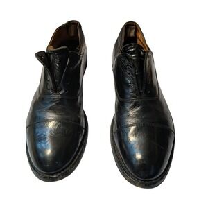 Officine Creative Men Black Leather Cap Toe Oxford‎  Made in Italy Size 41.5